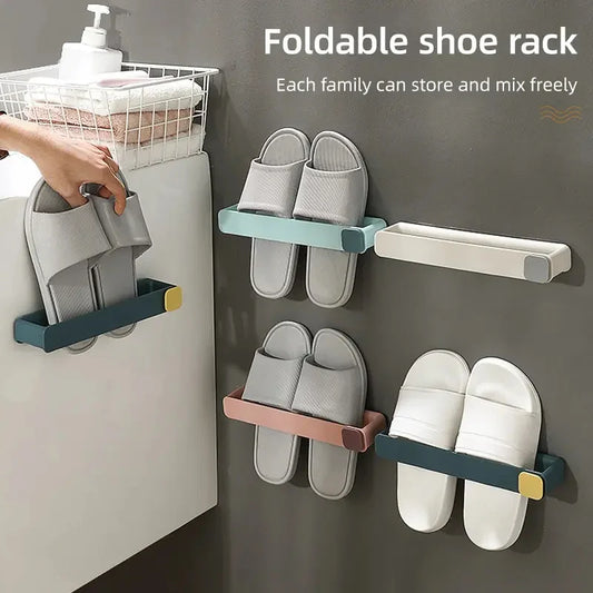 3-in-1 Wall-Mounted Shoe & Towel Rack – Foldable & Space-Saving!