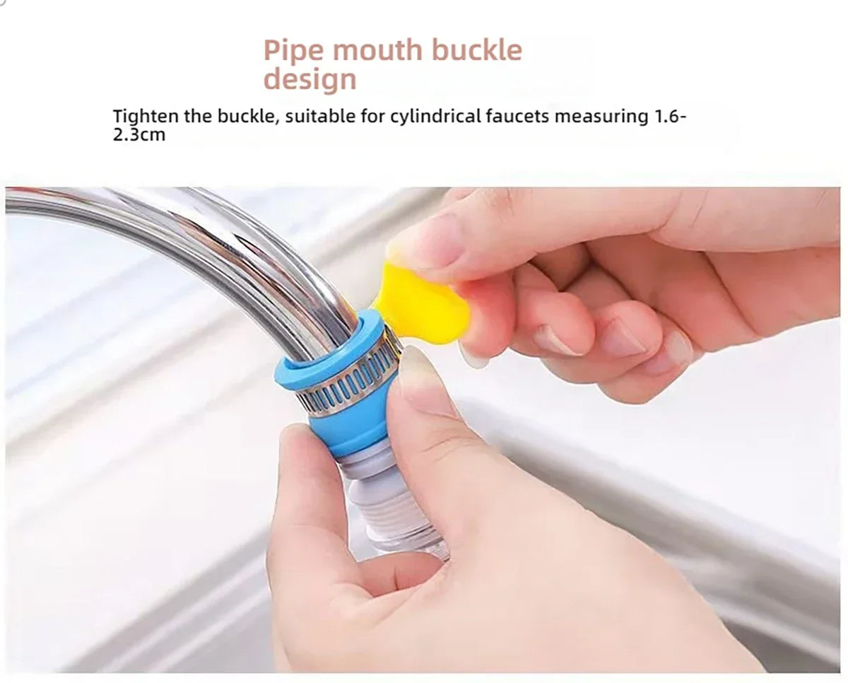 Rotating Kitchen Faucet Splash Filter – Clip-On Fan Tap Nozzle.