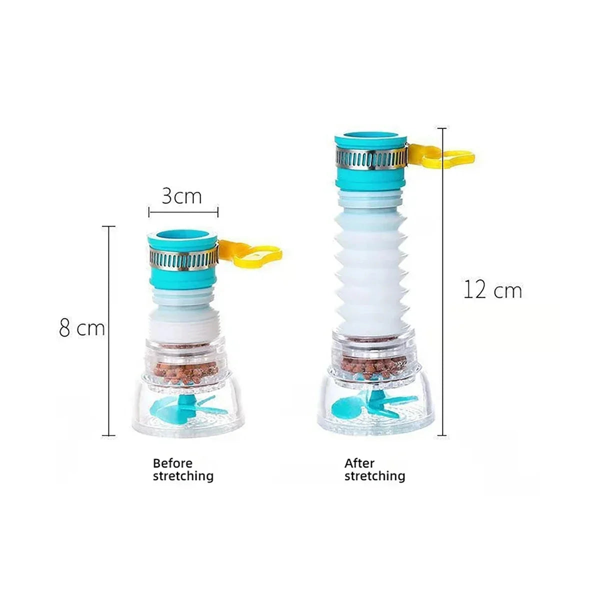 Rotating Kitchen Faucet Splash Filter – Clip-On Fan Tap Nozzle.