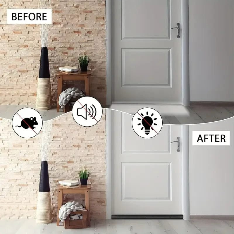 Easy Door Draft Stopper – Double-Sided (Dark Brown)