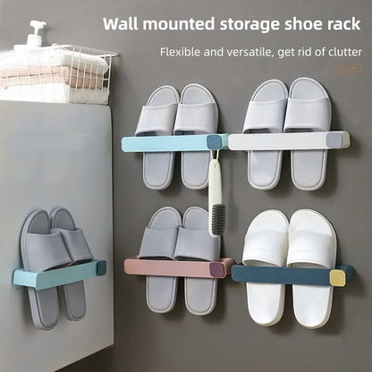3-in-1 Wall-Mounted Shoe & Towel Rack – Foldable & Space-Saving!