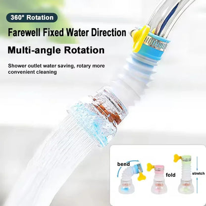 Rotating Kitchen Faucet Splash Filter – Clip-On Fan Tap Nozzle.
