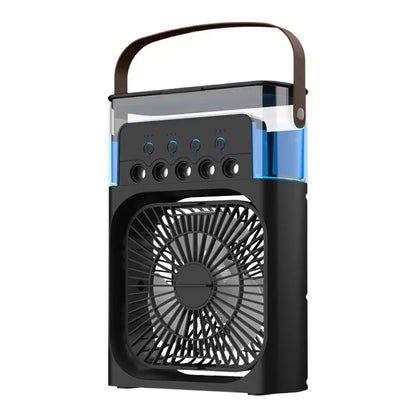 Portable Mini AC Fan with LED Light & Humidifier.