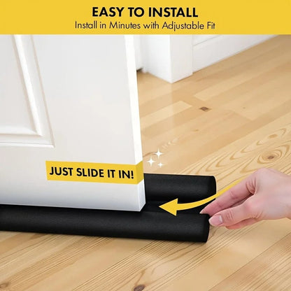 Easy Door Draft Stopper – Double-Sided (Dark Brown)