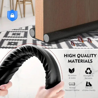 Easy Door Draft Stopper – Double-Sided (Dark Brown)